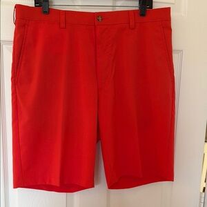 Men's Red Performance Golf Shorts